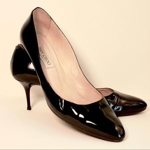 Jimmy Choo Gilbert Patent Leather Indigo Navy 41